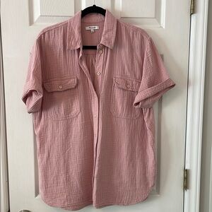 Men's Pink Button-Up Shirt